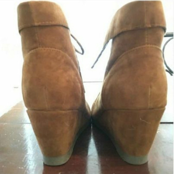 NEW Wedge Booties in Cognac - Picture 3 of 4